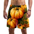 thumbnail image 1 of luoweisi Men's Beach Shorts Quick Dry Swim Trunks with Mesh Lining Thanksgiving Pumpkin S, 1 of 5