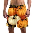 thumbnail image 1 of luoweisi Men's Beach Shorts Quick Dry Swim Trunks with Mesh Lining Thanksgiving Pumpkin S, 1 of 5