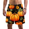 thumbnail image 1 of luoweisi Men's Beach Shorts Quick Dry Swim Trunks with Mesh Lining Thanksgiving Pumpkin XL, 1 of 5