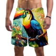 thumbnail image 1 of luoweisi Men's Beach Shorts Quick Dry Swim Trunks with Mesh Lining Toucan L, 1 of 5
