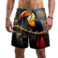 thumbnail image 1 of luoweisi Men's Beach Shorts Quick Dry Swim Trunks with Mesh Lining Toucan S, 1 of 5