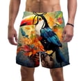 thumbnail image 1 of luoweisi Men's Beach Shorts Quick Dry Swim Trunks with Mesh Lining Toucan S, 1 of 5