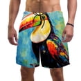 thumbnail image 1 of luoweisi Men's Beach Shorts Quick Dry Swim Trunks with Mesh Lining Toucan XL, 1 of 1