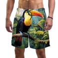thumbnail image 1 of luoweisi Men's Beach Shorts Quick Dry Swim Trunks with Mesh Lining Toucan XL, 1 of 5