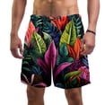 thumbnail image 1 of luoweisi Men's Beach Shorts Quick Dry Swim Trunks with Mesh Lining Tropical Leaves 2XL, 1 of 5
