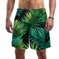 thumbnail image 1 of luoweisi Men's Beach Shorts Quick Dry Swim Trunks with Mesh Lining Tropical Leaves L, 1 of 5