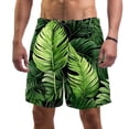 thumbnail image 1 of luoweisi Men's Beach Shorts Quick Dry Swim Trunks with Mesh Lining Tropical Leaves XL, 1 of 5