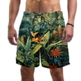 thumbnail image 1 of luoweisi Men's Beach Shorts Quick Dry Swim Trunks with Mesh Lining Tropical Plants L, 1 of 5