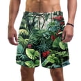 thumbnail image 1 of luoweisi Men's Beach Shorts Quick Dry Swim Trunks with Mesh Lining Tropical Plants L, 1 of 5