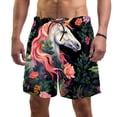 thumbnail image 1 of luoweisi Men's Beach Shorts Quick Dry Swim Trunks with Mesh Lining Unicorn S, 1 of 5