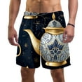 thumbnail image 1 of luoweisi Men's Beach Shorts Quick Dry Swim Trunks with Mesh Lining Vintage Teapot 2XL, 1 of 5