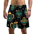 thumbnail image 1 of luoweisi Men's Beach Shorts Quick Dry Swim Trunks with Mesh Lining Vintage Teapot L, 1 of 5