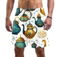 thumbnail image 1 of luoweisi Men's Beach Shorts Quick Dry Swim Trunks with Mesh Lining Vintage Teapot L, 1 of 5