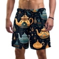 thumbnail image 1 of luoweisi Men's Beach Shorts Quick Dry Swim Trunks with Mesh Lining Vintage Teapot M, 1 of 5