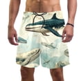 thumbnail image 1 of luoweisi Men's Beach Shorts Quick Dry Swim Trunks with Mesh Lining Whale L, 1 of 5