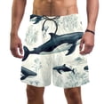 thumbnail image 1 of luoweisi Men's Beach Shorts Quick Dry Swim Trunks with Mesh Lining Whale L, 1 of 5