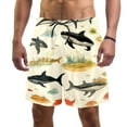 thumbnail image 1 of luoweisi Men's Beach Shorts Quick Dry Swim Trunks with Mesh Lining Whale L, 1 of 5