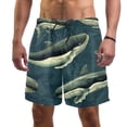 thumbnail image 1 of luoweisi Men's Beach Shorts Quick Dry Swim Trunks with Mesh Lining Whale XL, 1 of 5