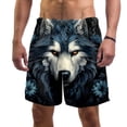 thumbnail image 1 of luoweisi Men's Beach Shorts Quick Dry Swim Trunks with Mesh Lining Wolf 2XL, 1 of 5