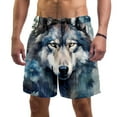 thumbnail image 1 of luoweisi Men's Beach Shorts Quick Dry Swim Trunks with Mesh Lining Wolf 2XL, 1 of 5