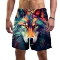 thumbnail image 1 of luoweisi Men's Beach Shorts Quick Dry Swim Trunks with Mesh Lining Wolf L, 1 of 5