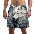 thumbnail image 1 of luoweisi Men's Beach Shorts Quick Dry Swim Trunks with Mesh Lining Wolf XL, 1 of 5