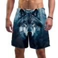thumbnail image 1 of luoweisi Men's Beach Shorts Quick Dry Swim Trunks with Mesh Lining Wolf XL, 1 of 5