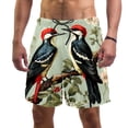 thumbnail image 1 of luoweisi Men's Beach Shorts Quick Dry Swim Trunks with Mesh Lining Woodpecker 2XL, 1 of 5