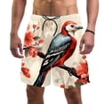 thumbnail image 1 of luoweisi Men's Beach Shorts Quick Dry Swim Trunks with Mesh Lining Woodpecker L, 1 of 5