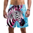 thumbnail image 1 of luoweisi Men's Beach Shorts Quick Dry Swim Trunks with Mesh Lining Zebra L, 1 of 5