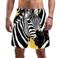thumbnail image 1 of luoweisi Men's Beach Shorts Quick Dry Swim Trunks with Mesh Lining Zebra XL, 1 of 5