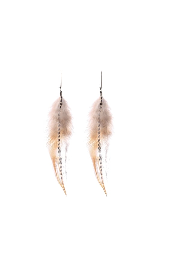 Bohemian Multicolor Pheasant Feathers Dangle Earrings Handmade Natural Feather Earrings (er006314-3)