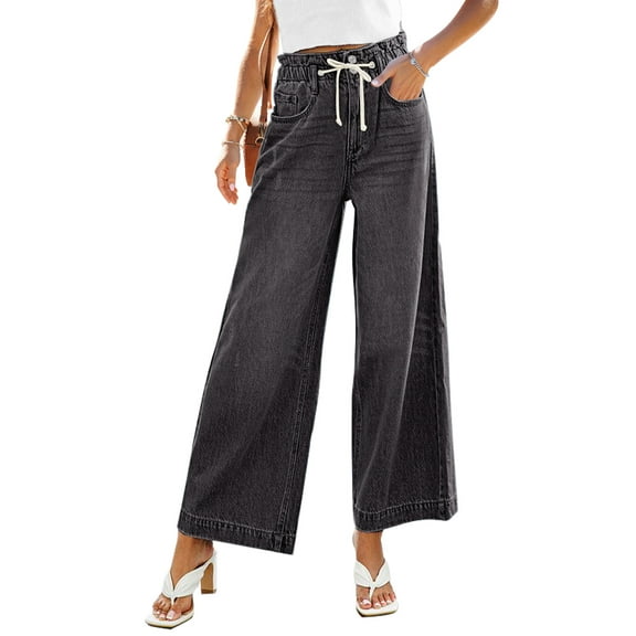 luvamia Baggy Jeans for Women High Waist Trendy Wide Leg Denim Pants Boyfriend Loose Y2K Streetwear Pants Size M Fit Size 8 Size 10