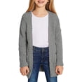 thumbnail image 1 of luvamia Girls Cardigan Open Front Long Sleeve Sweater Outerwear with Pockets, Sizes 4-13, 1 of 4