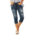 thumbnail image 1 of luvamia Ripped Jeans Womens High Waisted Skinny Ripped Jean Denim Pants with Pockets, L, Fit Size 12 Size 14, 1 of 8