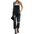 thumbnail image 1 of luvamia Women Denim Bib Overalls Jeans Adjustable Jumpsuit Rompers, Size S-2XL, 1 of 6