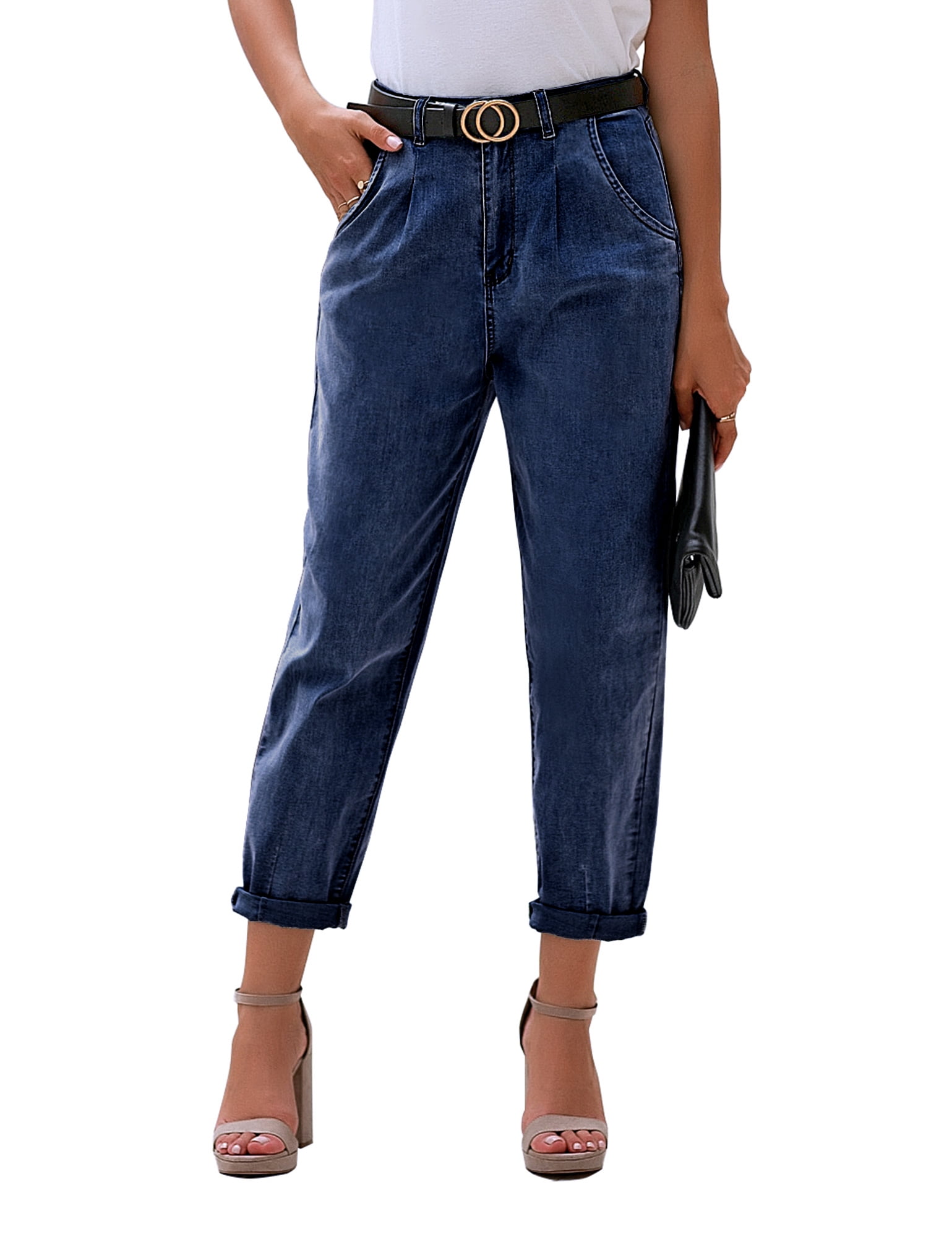 【YOURNUS】Bamon Vintage Balloon Denim luvamia Women's Loose Baggy Jeans High Waisted Balloon