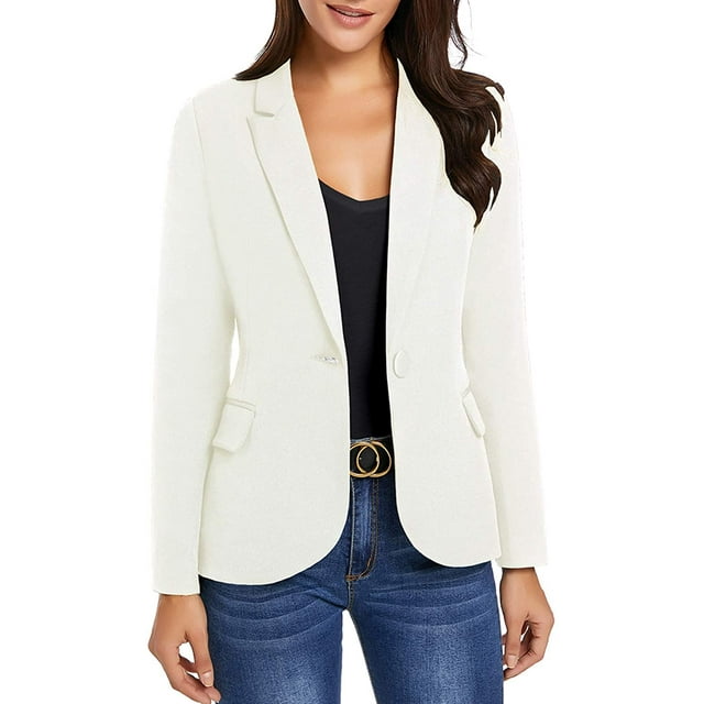 luvamia Womens Business Casual Blazer Work Office Coats Pocket Back ...