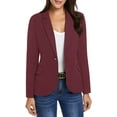 thumbnail image 1 of luvamia Womens Business Casual Blazer Work Office Coats Pocket Back Slit Jacket Suit, Size S-2XL, 1 of 6