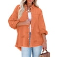 thumbnail image 1 of luvamia Womens Denim Jacket Distressed Button Down Jean Shirt For Women Ripped Denim Shacket Coat Size XL Fit Size 16 Size 18, 1 of 6