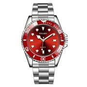 WACHFACTORYSALE luxury brand men steel quartz business watch sports watch Red