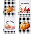 thumbnail image 1 of luyaa 4 Pcs Fall Kitchen Towels Pumpkin Gnome Hand Towels 18 x 26 inches Thanksgiving Dish Cloth Autumn Harvest Decorative Absorbent Tea Dishcloth for Bathroom Kitchen Fall Decor, 1 of 6