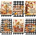 thumbnail image 1 of luyaa 6 Pcs Fall Kitchen Towels Set Pumpkin Maple Absorbent Autumn Dish Towels Farmhouse Kitchen Decor for Bathroom Home Thanksgiving, 1 of 6