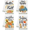 thumbnail image 1 of luyaa Fall Kitchen Towels Sets of 4, Pumpkin Fall Dish Towels, Truck Hand Towels for Bathroom, Autumn Decorations for Kitchen, 1 of 6