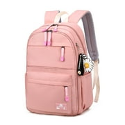 lvyH School Backpack for Girls Boys,Large Waterproof Schoolbag with Daisy Pendant College Travel Backpacks Daypack for Teens