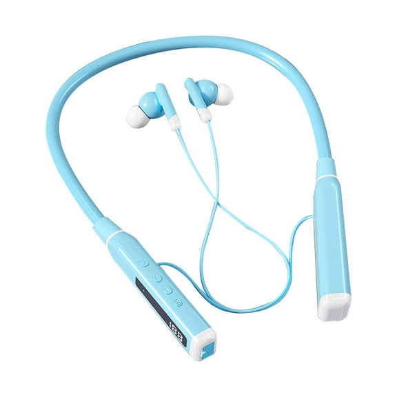 lwlmwt Bluetooth 5.3 Neckband Wireless Earphones, IPX4 Sweatproof Neck Headset, Noise Isolation, Support TF Card, Long Standby for Sports Workout Running