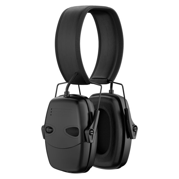 lwlmwt Shooting Ear Protection Earmuffs, Electronic Hearing Safety Headphones with Sound Amplification, Foldable Noise Reduction Ear Muffs for Range Work Construction