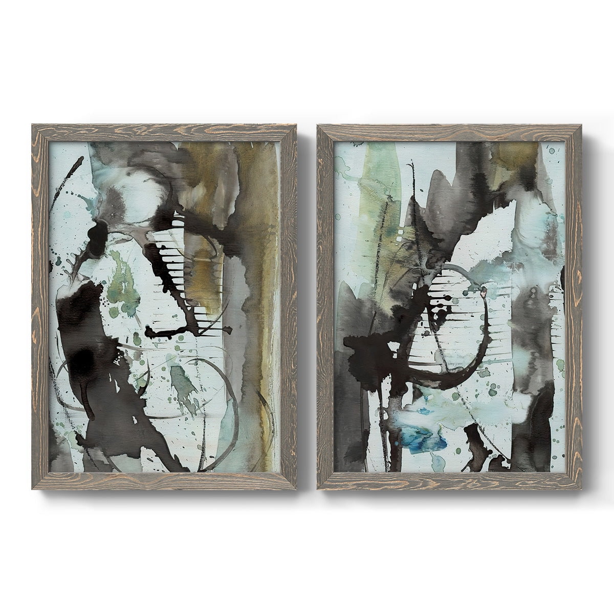 Lyrical Abstract I - Premium Framed Canvas 2 Piece Set - Ready to Hang