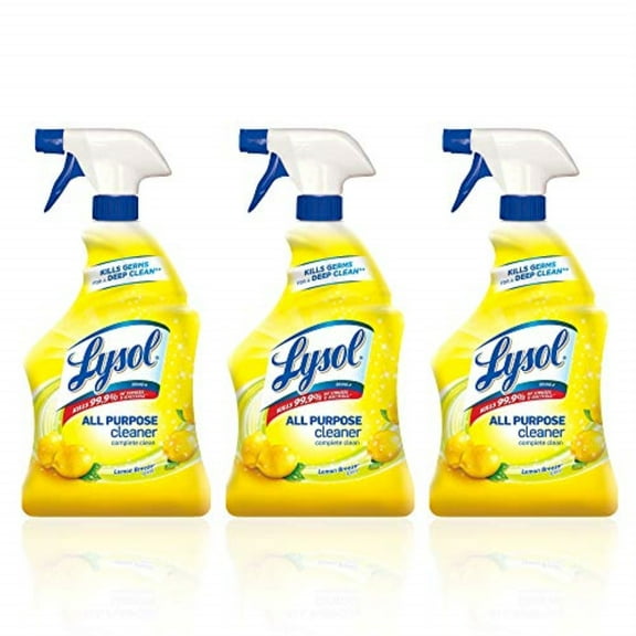 lysol all purpose cleaner spray, lemon breeze 32 oz (pack of 3)