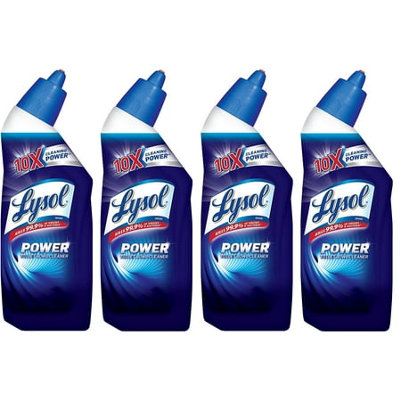 lysol power toilet bowl cleaner, 10x cleaning power 8 oz (pack of 4)